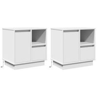 pack 2 uds mesita de noche  armario de noche  mesa de noche 50 x 345 x 50 cm madera de ingenieria