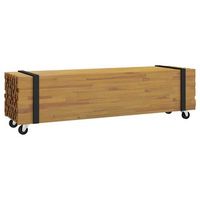 soporte de tv 110 x 30 x 30 cm marron madera de teca maciza vidaxl