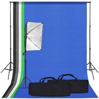 kit de estudio fotografico con softbox y fondo vidaxl