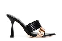 zapatilla bicolor con tiras acolchadas blackpeach