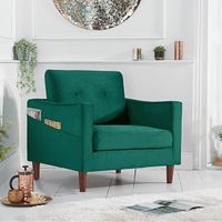 carla green velvet armchair