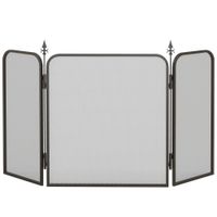 homcom salvachispas para chimenea de 3 paneles pantalla para chimenea plegable de metal 96x13x56 cm negro   aosom espana