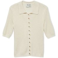 aware abrigo noos panama cardigan - birch para mujer