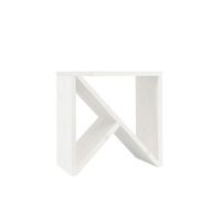 mesita stoke blanca 40x40cm - hecha a mano en espana - madera natural