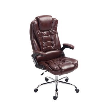 Silla De Oficina Thor Simil Cuero Burdeos 78x69.5x113 Cm Clp