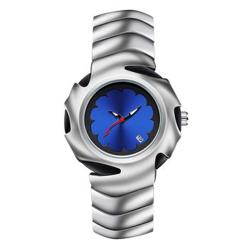 OStark Reloj Hombre de Lujo - Esfera Azul Minimalista Sin Números - Cristal de Zafiro Antiarañazos - Cuarzo Preciso - Acero Inoxidable - Elegante y Moderno