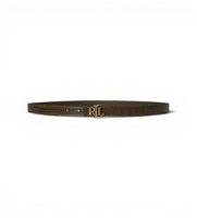 lauren ralph lauren para mujer 412p15764003 cinturon de piel con hebilla lrl marron l casual