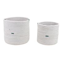 juego de 2 cestas blancas de cuerda