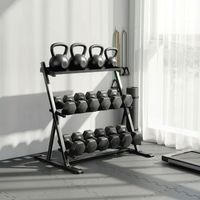 soporte para mancuernas sportnow acero 88x66x88 cm negro