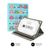 funda tablet 101 subblim trendy case owls