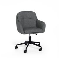 silla de escritorio acolchada en gris oscuro