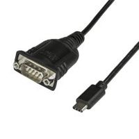 startechcom adaptador cable de 40cm usb-c a serie - cable conversor usb tipoc a serie db9 rs232 - cable usbc serial para plcs escaneres impresoras - macho a macho - para windows mac o linux