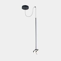 leds c4 colgante invisible single fixed led 122 blanco calido - 2700k phase cut negro 551lm