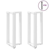patas para mesa de bar en forma de t 2 unidades color blanco 40 x 35 x 90-91 cm acero vidaxl