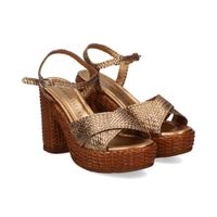 pons quintana sandalias con plataforma mujer - marron talla 36