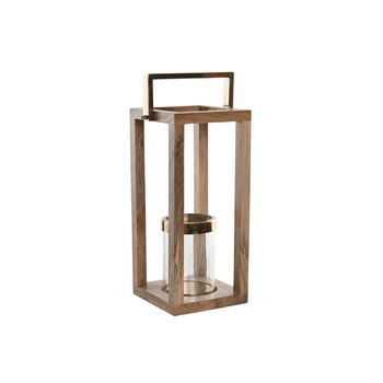 Portavela Mango Acero 25x25x54 Marron