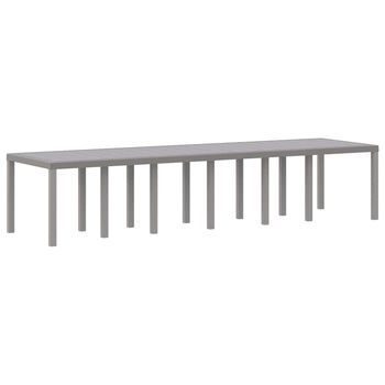 Mesa De Jardín | Mesa De Exterior Gris Claro 350 X 100 X 74 Cm Ratán Sintético