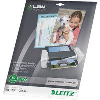 leitz ilam 80 micron a4 laminating pouches - 25 pack