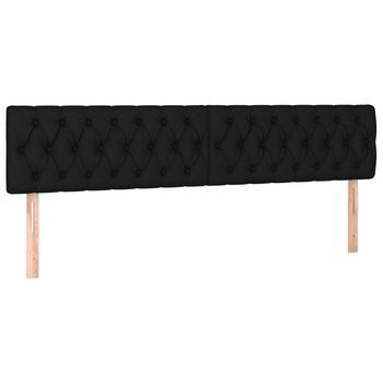 Cabeceros Tela Negro 200x7x78/88 Cm Vidaxl