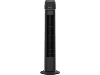 Ventilador de torre - Cecotec EnergySIlence 8050 SkyLine Smart, 45 W, 3 velocidades, 70º oscilación, Mando a distancia, Temporizador, Negro