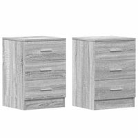mesitas de noche 2 uds madera gris sonoma 38x35x56 cm vidaxl