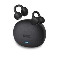 ksix clipon auriculares inalambricos usb-c diseno open ear diseno c-bridge 4h15h auto llamadas control tactil negro