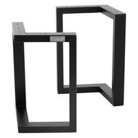 set 2x base de mesa en v 38 x 43 cm soporte angular negro ml-design
