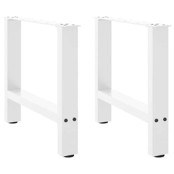 Patas Para Mesa De Centro Blancas (2 Unidades, 50 X 42-43 Cm, Acero) Vidaxl