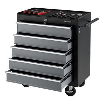 Carrito De Herramientas Con 5 Cajones Y 4 Ruedas [pro.tec]