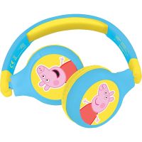 lexibook auriculares infantiles bluetooth 2 en 1 peppa pig