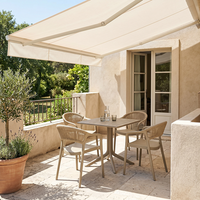 conjunto para jardin mesa  4 sillas verona arena 100 polipropileno eme mobiliario