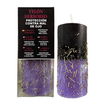 karma velon herboreo de proteccion contra mal de ojo  vela especial con hierbas potenciadoras