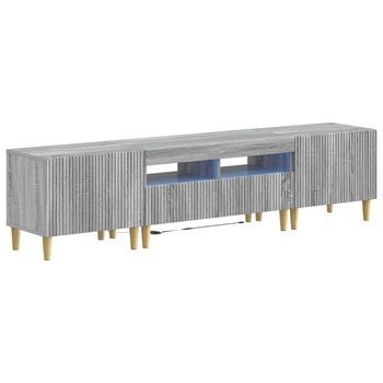 Cabinet De Tv Led De 5 Piezas Sonoma Gris Madera De Ingeniería Vidaxl