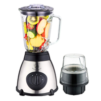 licuadora batidora  y molinillo con vaso de vidrio  1000w 15 litros  2 velocidades  pulso batidora mezcladora base acero inoxidable y jarra en cristal  ideal para batidos salsas y mas