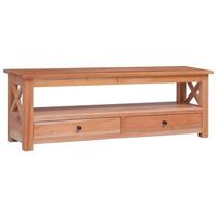 mueble para tv de madera maciza de caoba 120x30x40 cm vidaxl