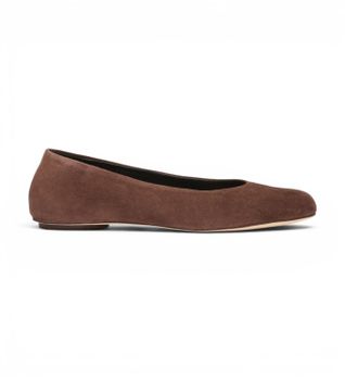 Weekend Max Mara para mujer. 2625526054600 Bailarinas de Piel Wkatodisuede marrón (41), Plano, Serraje, Ninguno, Casual, Clásico