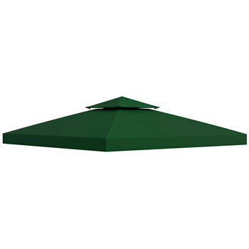 Outsunny Techo de Reemplazo 3x3 Metros para Carpa Pabellón Toldo Eventos Bodas Verde Esmeralda   Aosom España