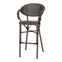 taburete alto de exterior madra - grafito - 113x57x57