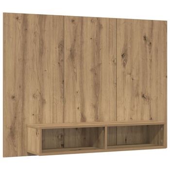 Mueble De Tv De Pared Roble Artisan 120 X 23.5 X 90 Cm