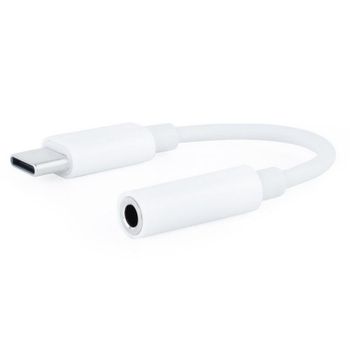 Nanocable Cable Adaptador Audio USB-C Macho a Jack 3.5mm Hembra 11cm Blanco