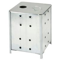 incinerador de jardin cuadrado de acero galvanizado 46x46x65 cm nature