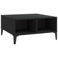 mesa de centro de diseno moderno y minimalista con 4 compartimentos 60 x 60 x 30 cm madera de ingenieria negra y metal dec039717