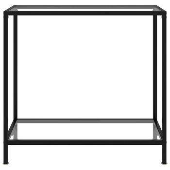 Mesa De Consola | Mesa De Entrada | Mesa Auxiliar Transparente Vidrio Templado 80x35x75 Cm
