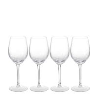 set de 4 copas de vino blanco de vidrio transparente h21