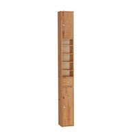 sobuy mueble columna de bano estrecho en madera maciza resistente al agua con estantes y un cajon