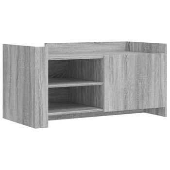 Mesa De Centro Madera De Ingeniería Gris Sonoma 100x50x50 Cm Vidaxl