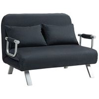 sofa cama de ante homaire 111 x 80 x 78 cm negra