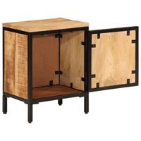 mesita de noche  mesilla de noche de madera maciza de mango rugosa 40x30x525 cm