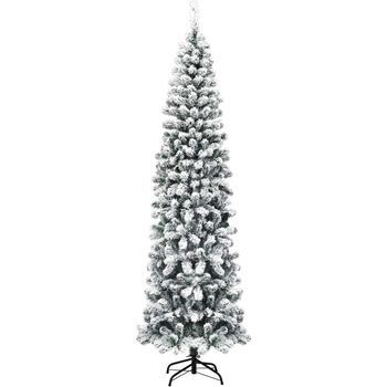 225cm Árbol De Navidad Artificial Nevado, Costway Agujas De Pvc De 641 Puntas (225 Cm)