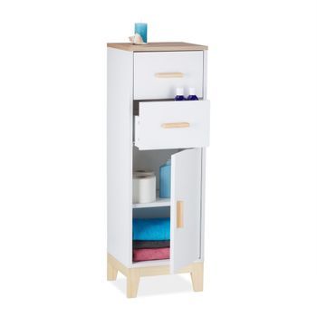 Mueble De Baño Con 2 Cajones Blanco 80 Cm